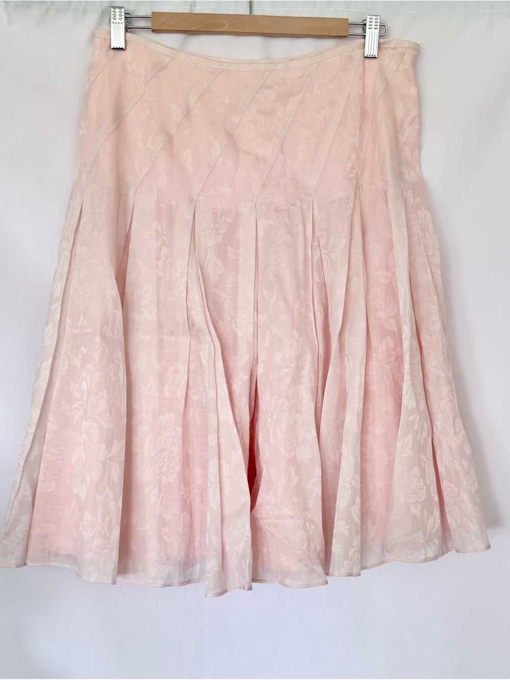 Women’s “Banana Republic” Summer 05 Silk/Cotton Coral Skirt-Size 10-NWT- RARE!